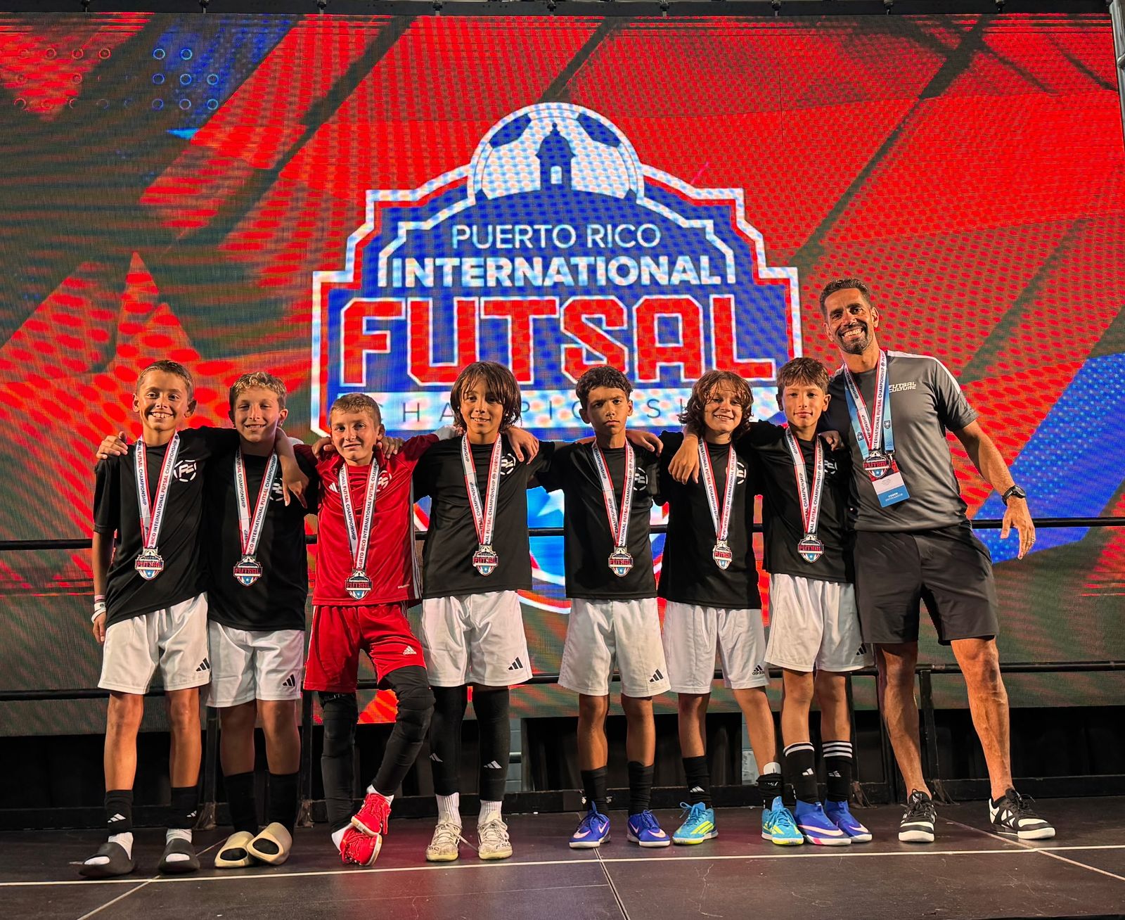 Team Boca at Puerto Rico International Futsal Championship with Coach Daniel Cavalcanti